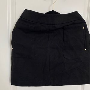 H&M Black mini skirt office gold details